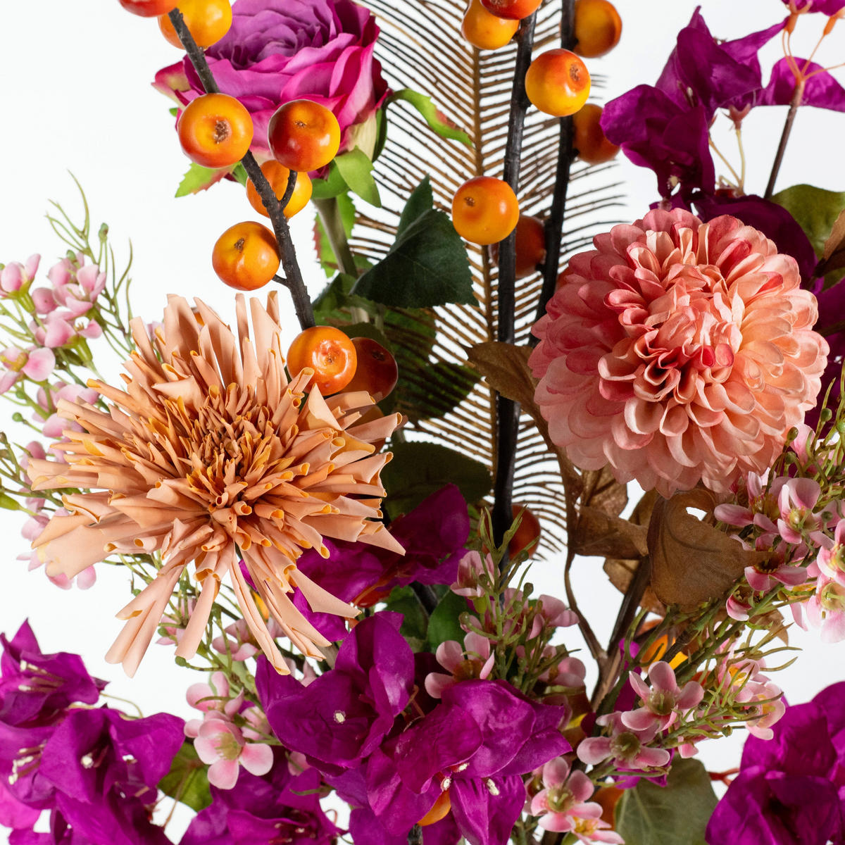 KUNSTBLUME Künstlicher Blumenstrauß - Madrid 70cm - Naturfarben, Kunststoff (70cm) - aplanta