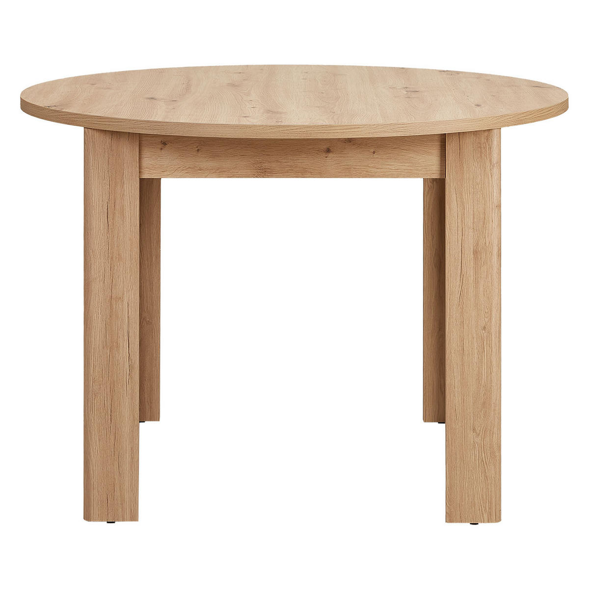 ESSTISCH rund 106/106/76 cm Weiß - Braun, Holz (106/106/76cm) - Homestyle4u