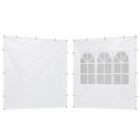 SEITENWAND Weiß 2er-Set - Weiß, Kunststoff (290/190/0.5cm) - Relaxdays