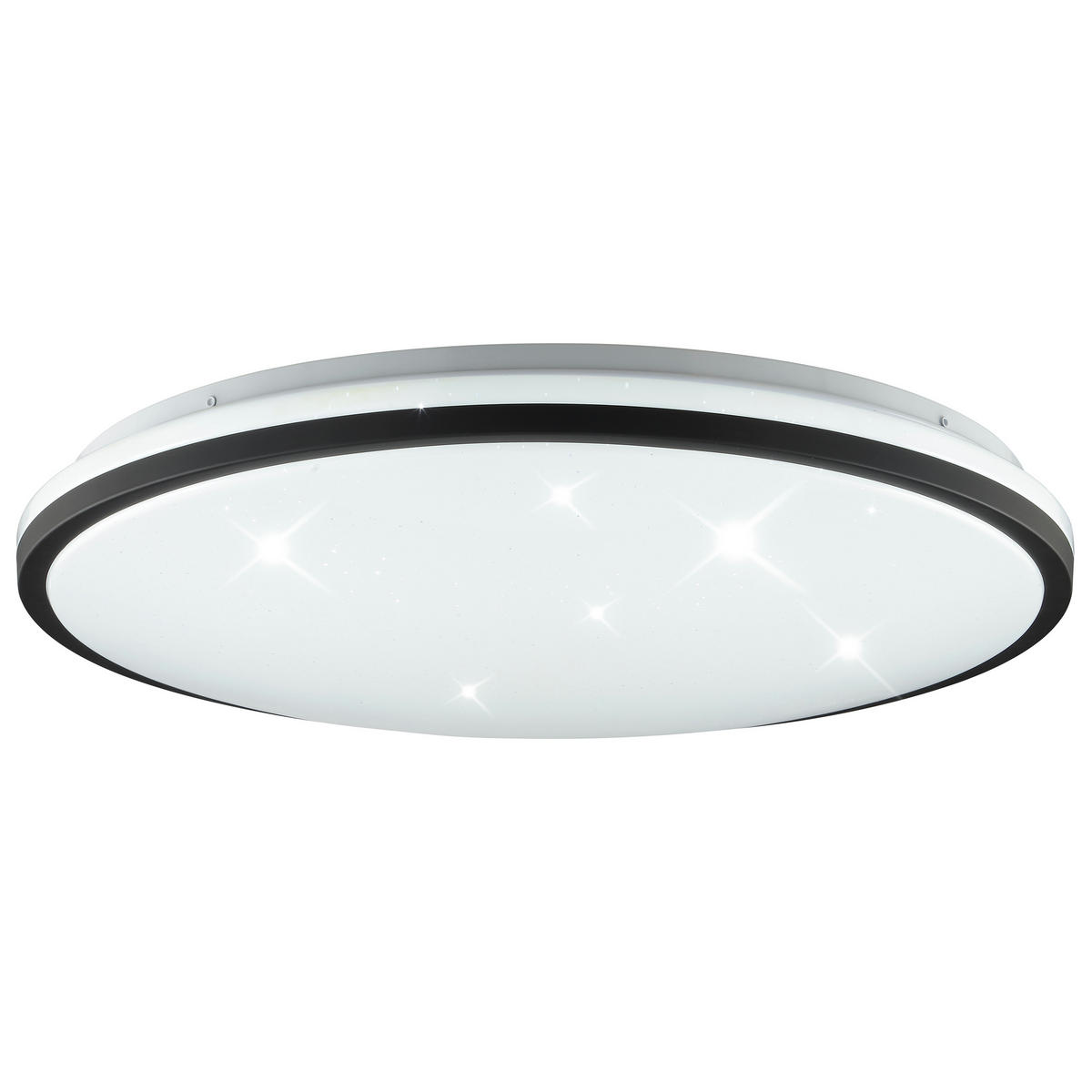 LED DECKENLEUCHTE Taya Schwarz/Weiß 49,5/49,5/9,5 cm - Multicolor, Kunststoff (49.5/49.5/9.5cm) - Brilliant