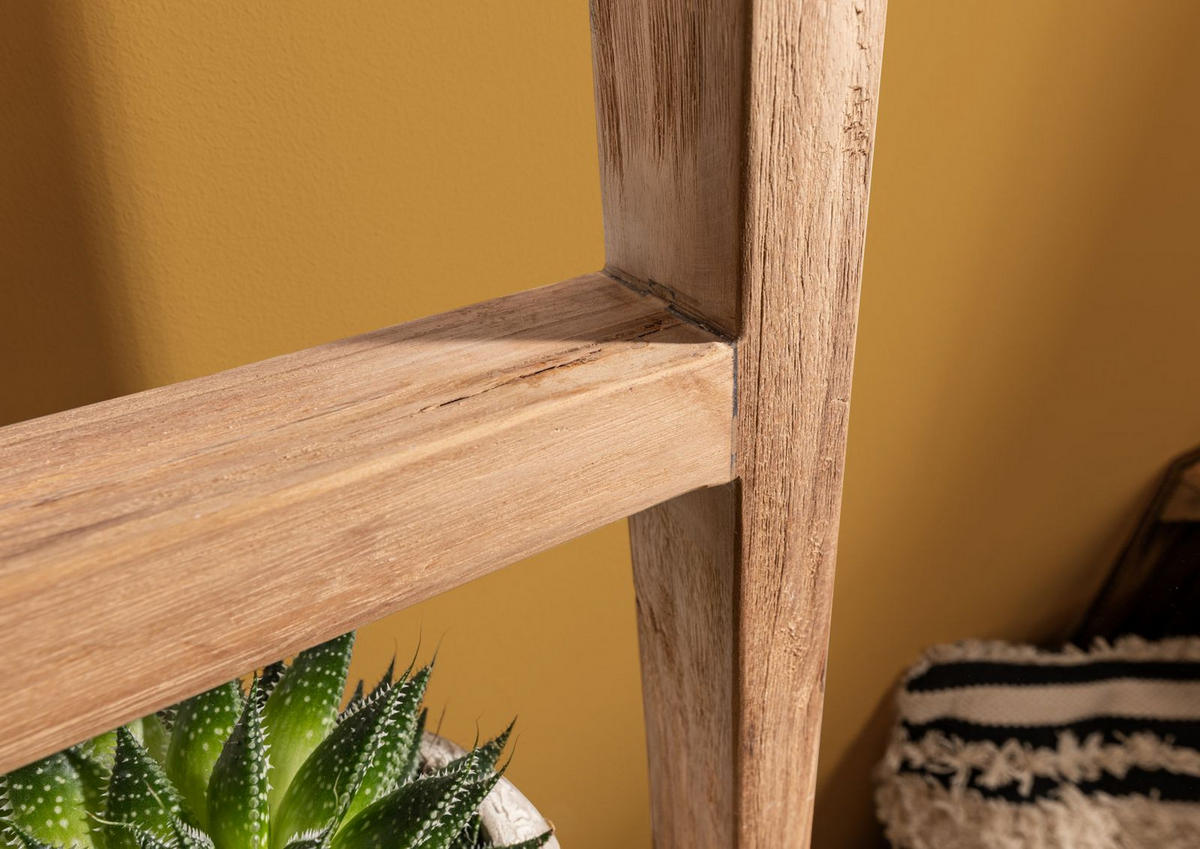 DEKOLEITER Teak 50x5x180 natur unbehandelt BASSANO #134 - Braun, Holzwerkstoff (50/180/5cm) - Massivmoebel24