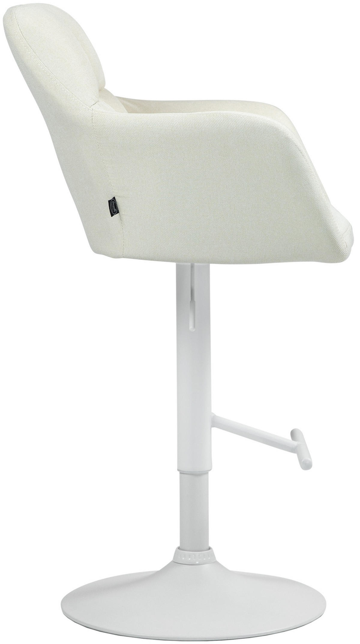 BARHOCKER Stoff creme - Creme/Weiß, Textil (57/97/59cm) - CLP