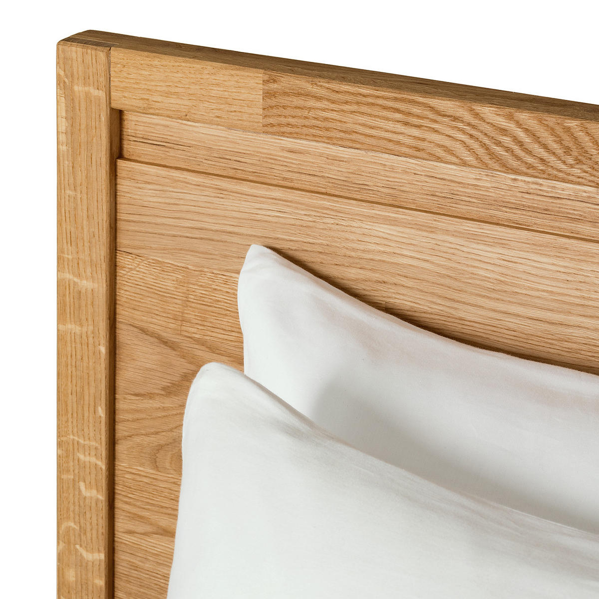 MASSIVHOLZBETT - Eiche massiv - Eichefarben, Holz (180/200cm) - home24