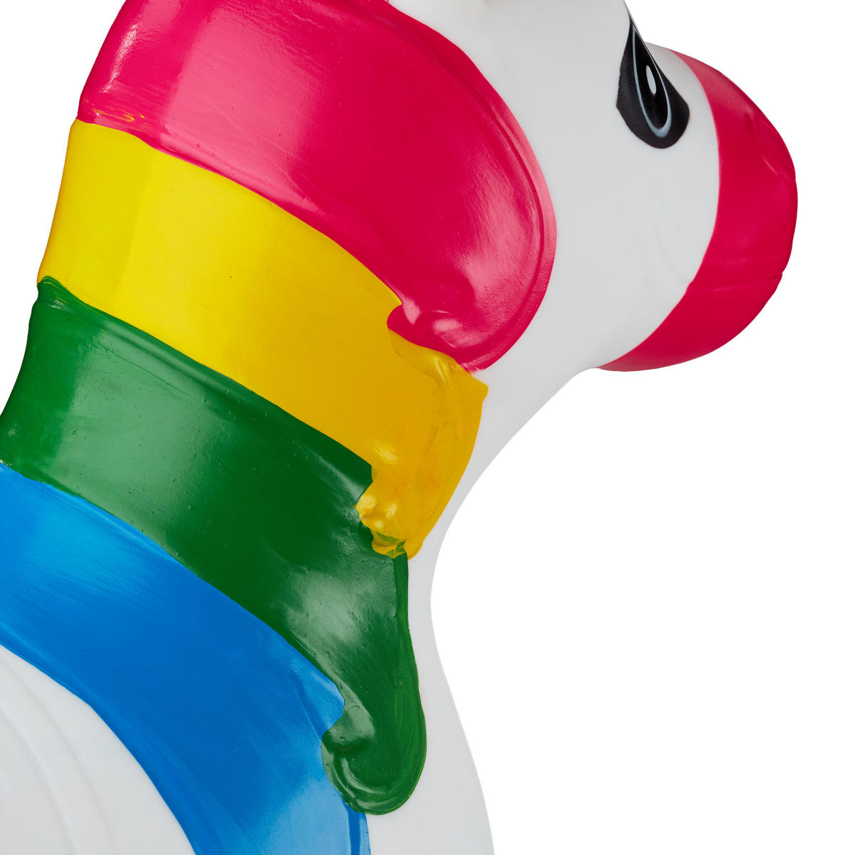 HÜPFTIER Einhorn - Weiß, Kunststoff (62/26/52cm) - Relaxdays