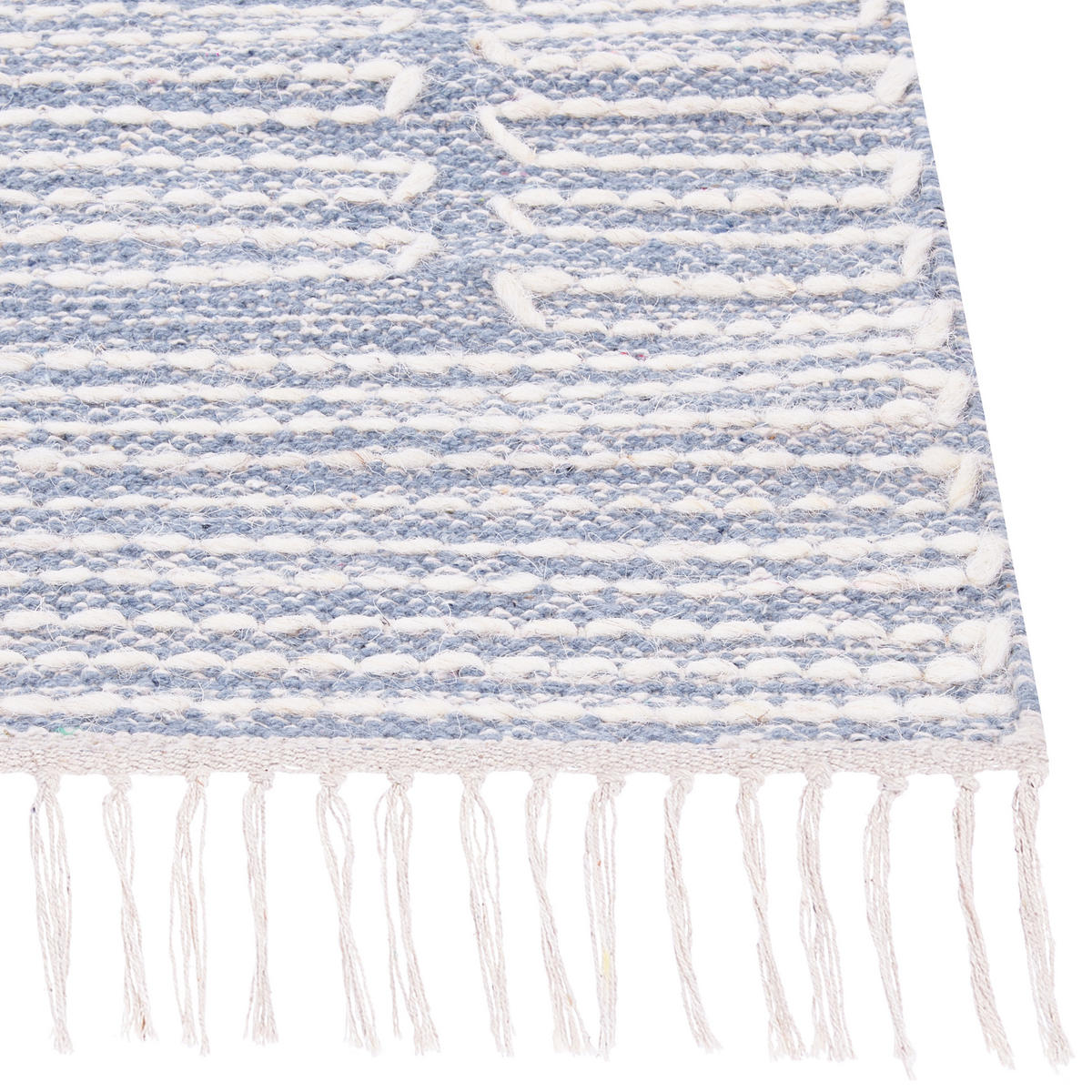 KURZFLOR-TEPPICH Ansar 200/140 cm - Blau, Textil (140/200cm) - Beliani