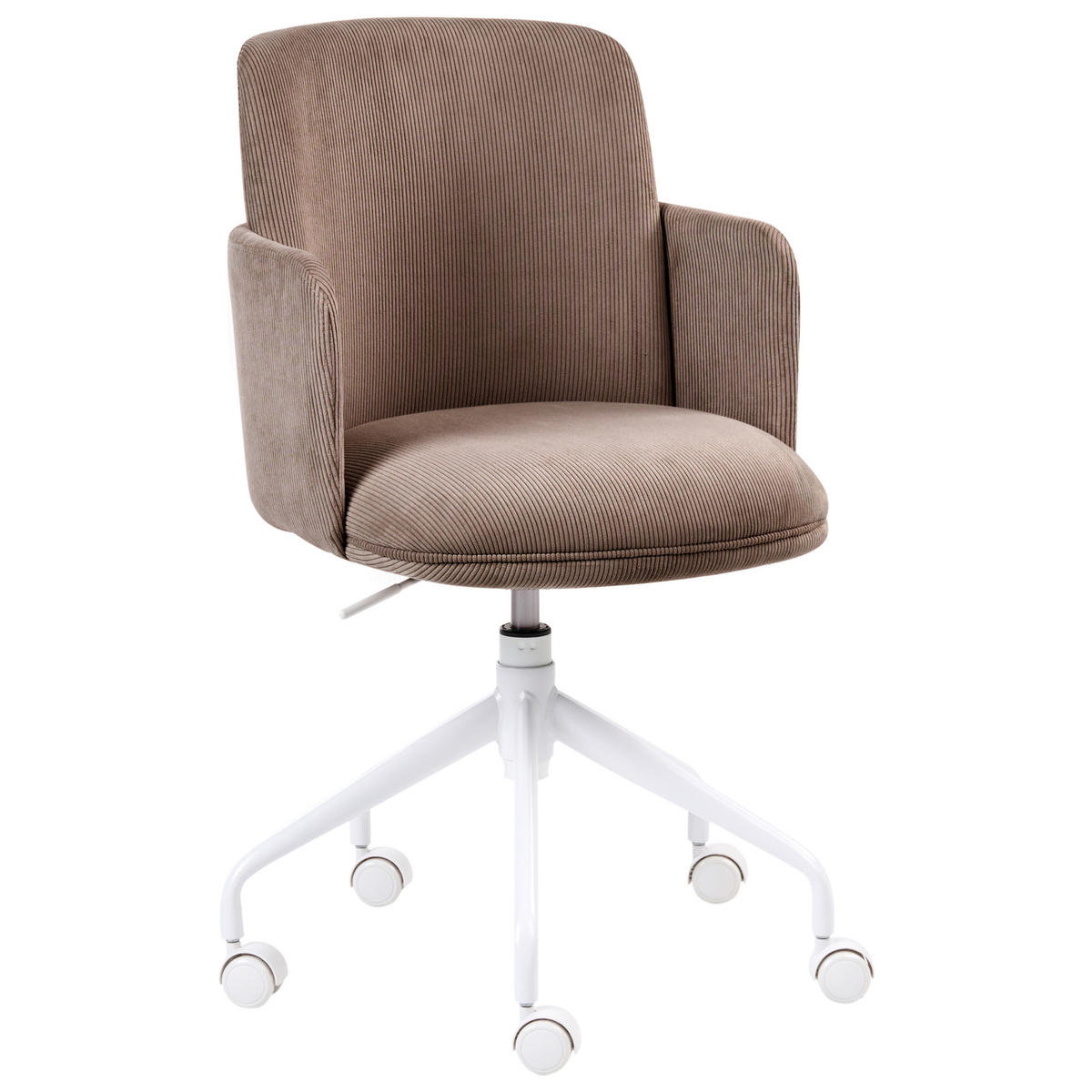 BÜROSTUHL Cord Braun Dryden - Braun, Textil (60/84/60cm) - Beliani
