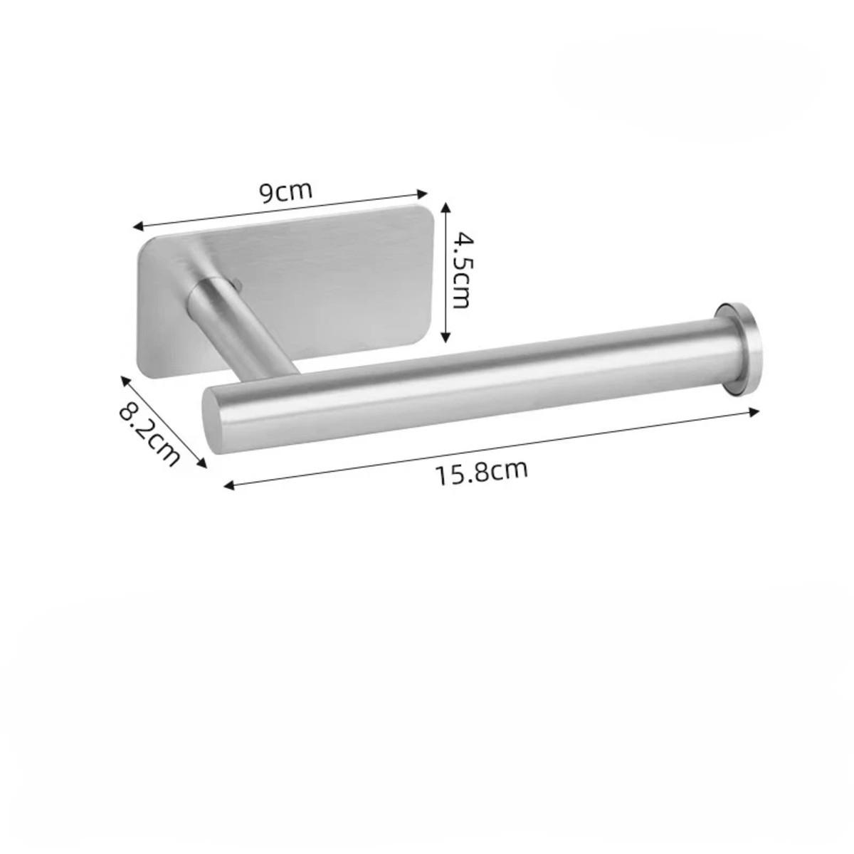 TOILETTENPAPIERHALTER , Edelstahl，Silber,Zweierpack - Silberfarben, Metall (8.2/4.5/15.8cm) - Authentics