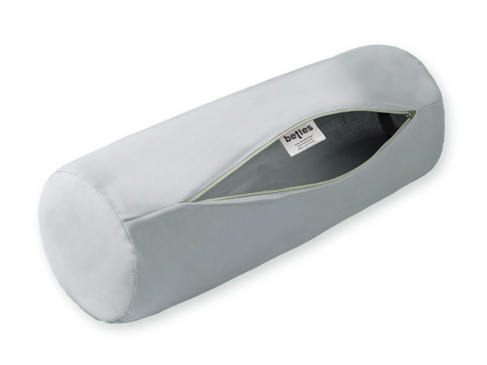 NACKENROLLENBEZUG Basic 100% Baumwolle grau 40/15 cm - Grau, Textil (15/40cm) - beties Heimtextil