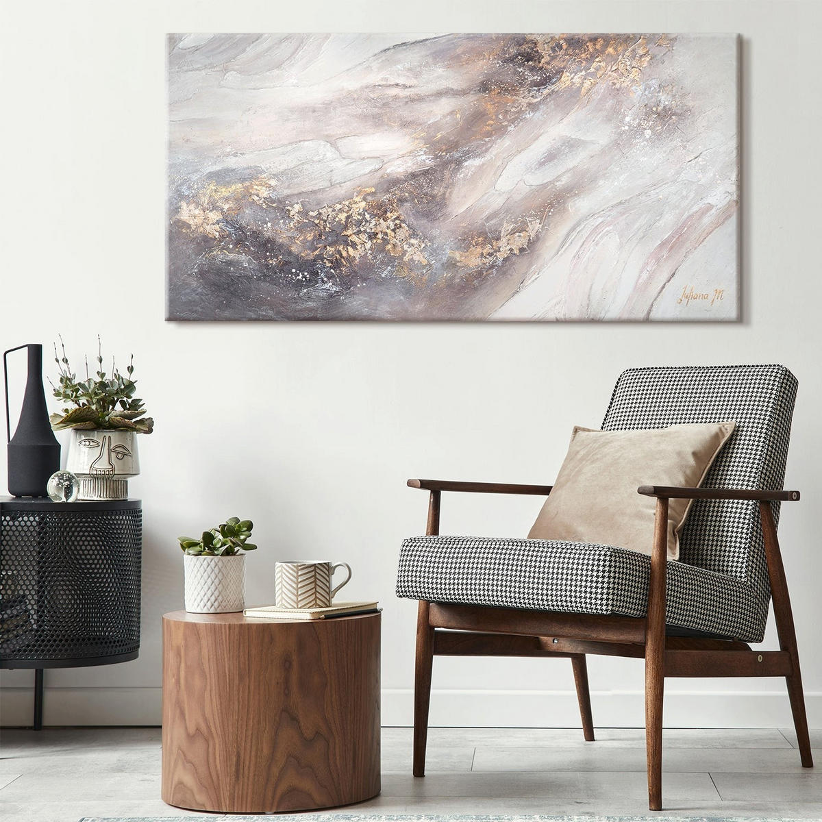 GEMÄLDE Relax auf Keilrahmen 140x70 cm - Lila, Holz (140/70cm) - YS-art gallery