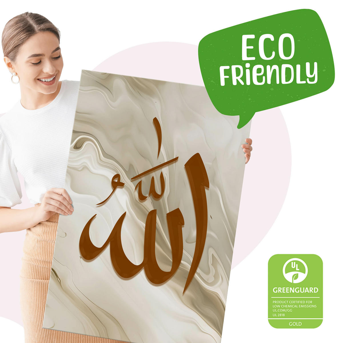 LEINWANDBILDER 3-es Set Marmor Symbole - Beige/Weiß, Textil (90/40cm) - Muralo