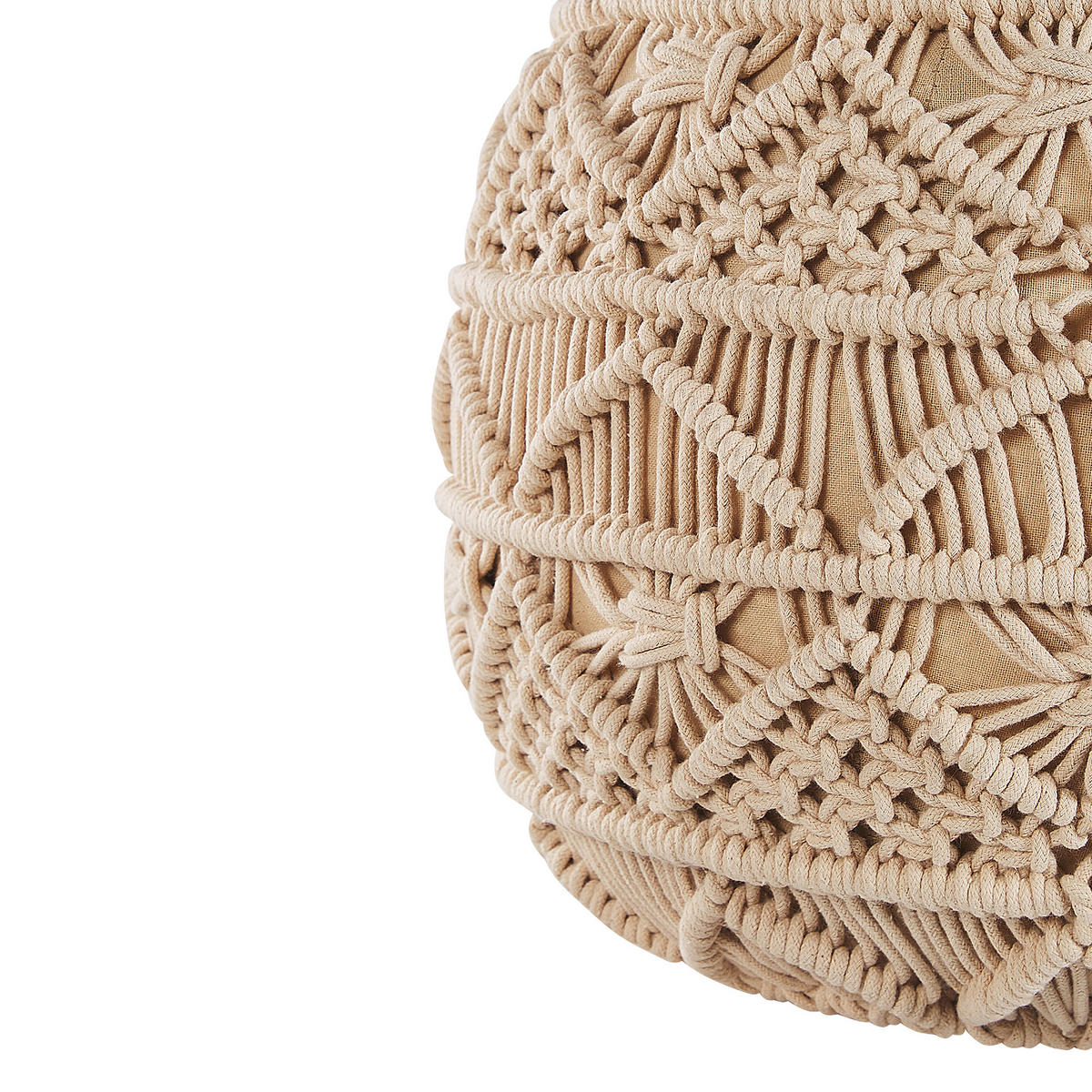 POUF Kayseri 40/40/40 cm - Beige, Naturmaterialen/Textil (40/40/40cm) - Beliani
