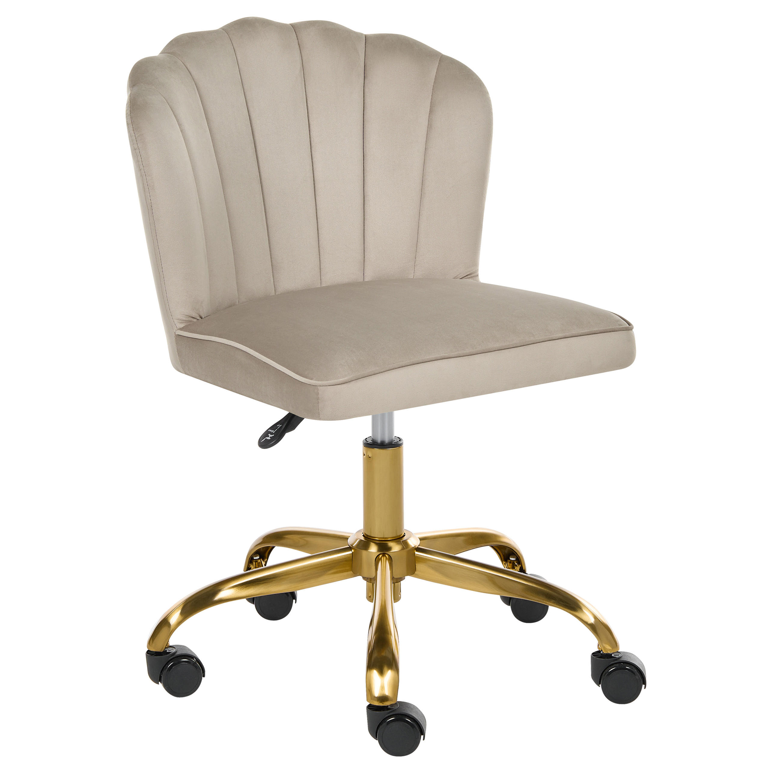 Beliani Schreibtischstuhl Taupe 60x77x60 cm