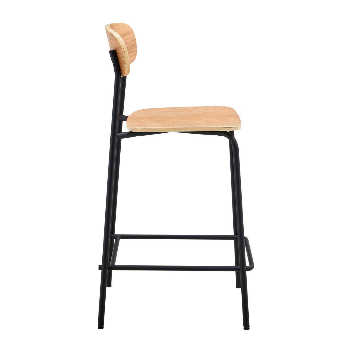 BARHOCKER 2-tlg., Schwarz - Schwarz, Metall (42/96/50cm) - Oviala