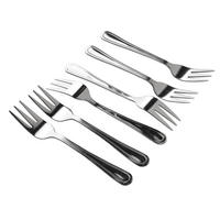 DESSERTGABEL Dhalia Daisy 6-tlg silberfarben 2/2/19 cm Edelstahl - Silberfarben, Metall - Mondex