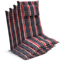 HOCHLEHNER Highlux HL 120x52x7cm Grau-Rot-Kariert (4tlg) - Rot, Textil (52/120cm) - Beautissu 