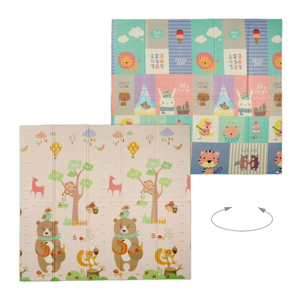 SPIELMATTE - Multicolor, Kunststoff/Textil (200/180cm) - Relaxdays