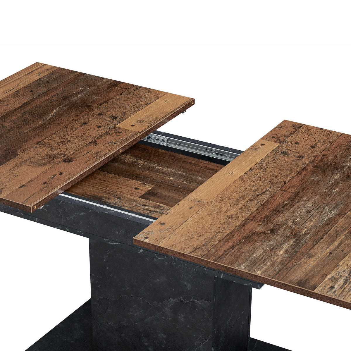 ESSTISCH BOSCO 120-160/80/76 cm - Anthrazit/Sonoma Eiche, Holzwerkstoff (80/120/76cm) - B&D Home