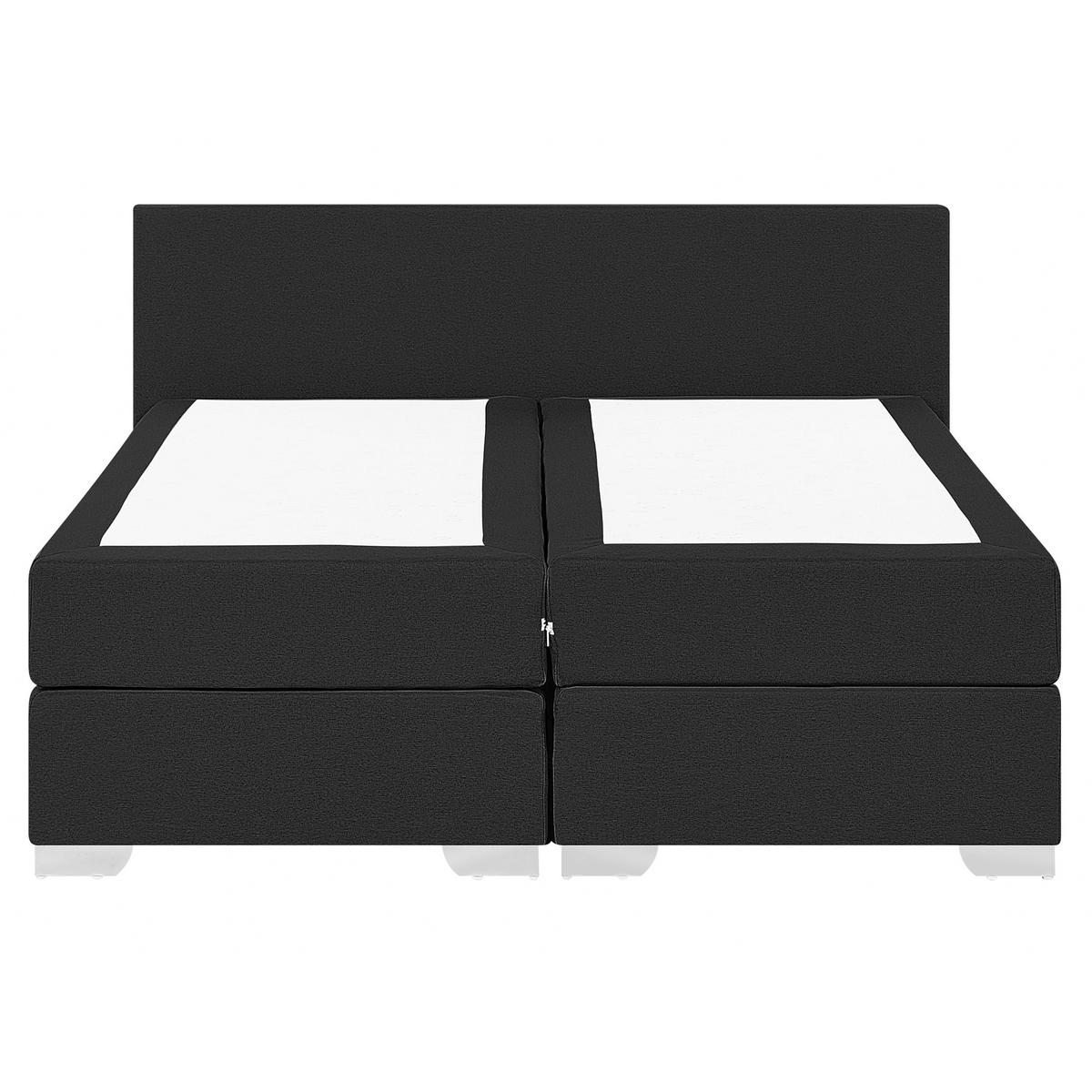 BOXSPRINGBETT 160/200cm Schwarz President - Schwarz, Textil (160/200cm) - Beliani