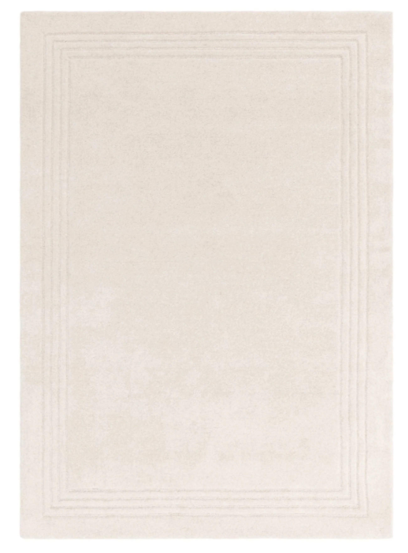 TEPPICH modern reine Wolle LORO Weiß 120 x 170 cm - Weiß, Naturmaterialien (120/170cm) - Novatrend