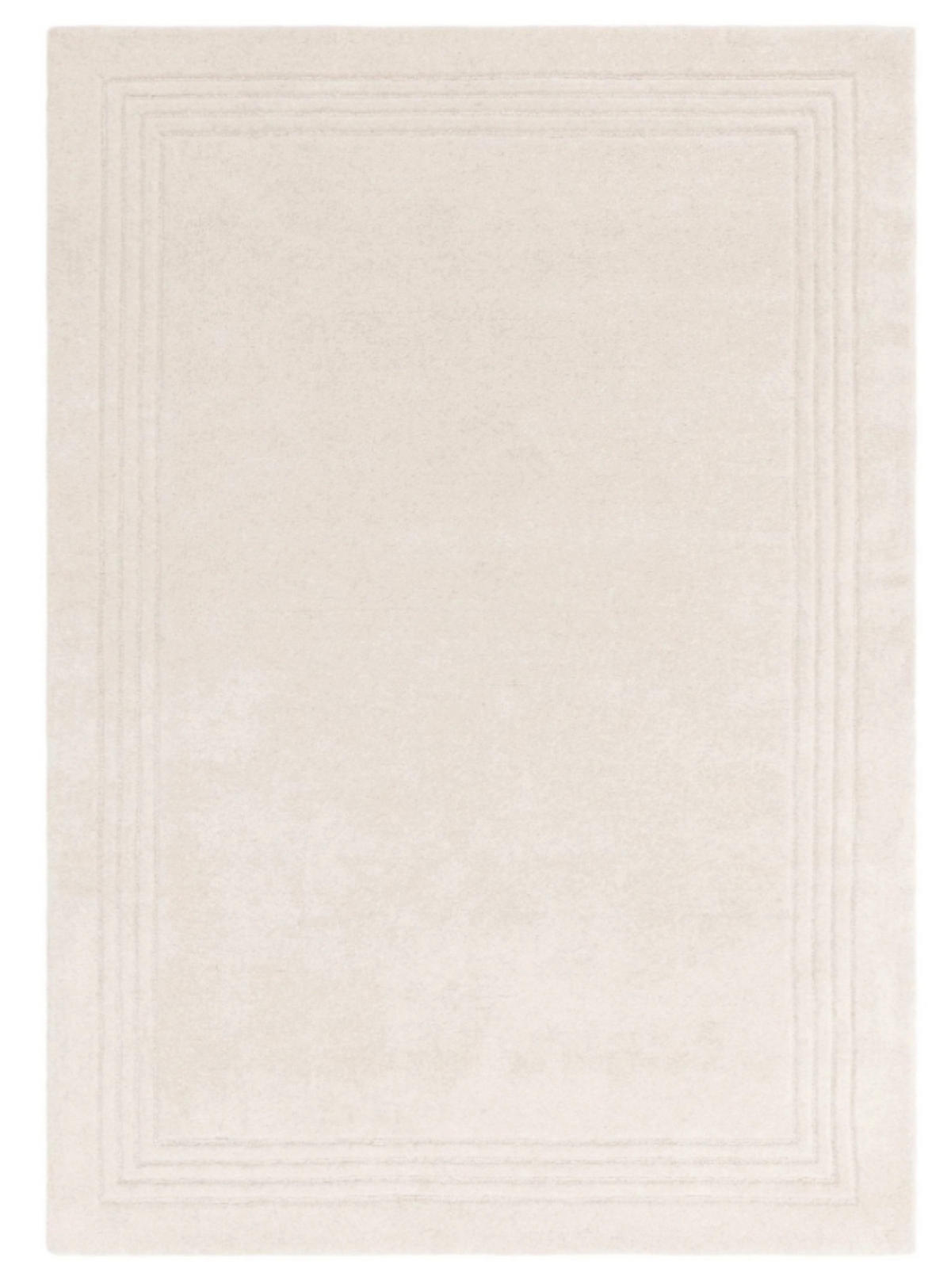 TEPPICH modern reine Wolle LORO Weiß 120 x 170 cm - Weiß, Naturmaterialien (120/170cm) - Novatrend