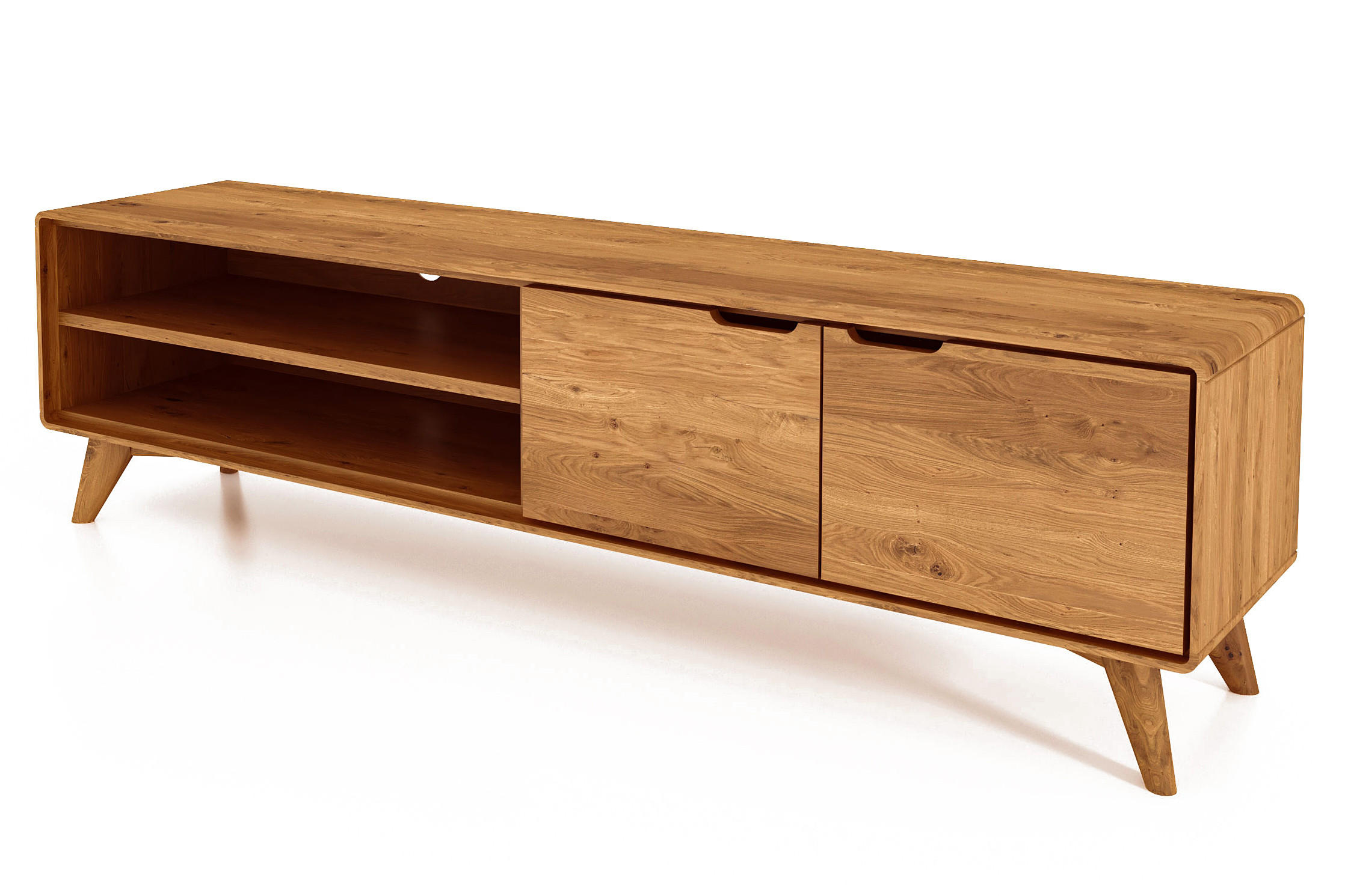 GREG HIFI-SCHRANK Wildeiche - Wildeiche, Holz (180/48/40cm) - byoak