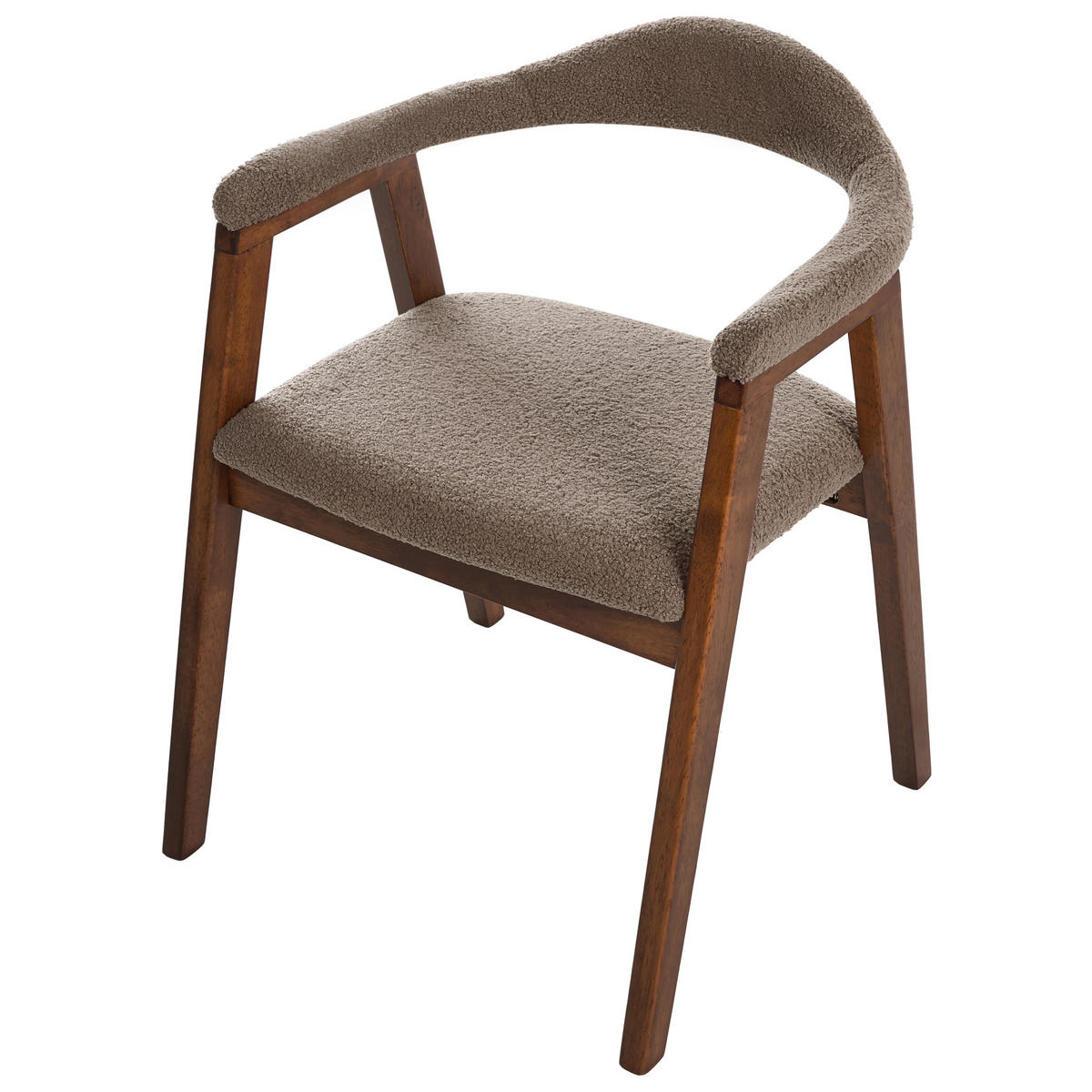 ESSZIMMERSTUHL 2er Set Holz Braun/Taupe Oneco - Taupe, Holz (56/72/62cm) - Beliani