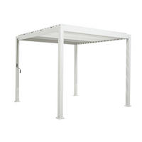 LAMELLENPERGOLA Mirador Classic Weiß 300/400/250 cm - Grau, Kunststoff (400/250/300cm) - Green Spirit