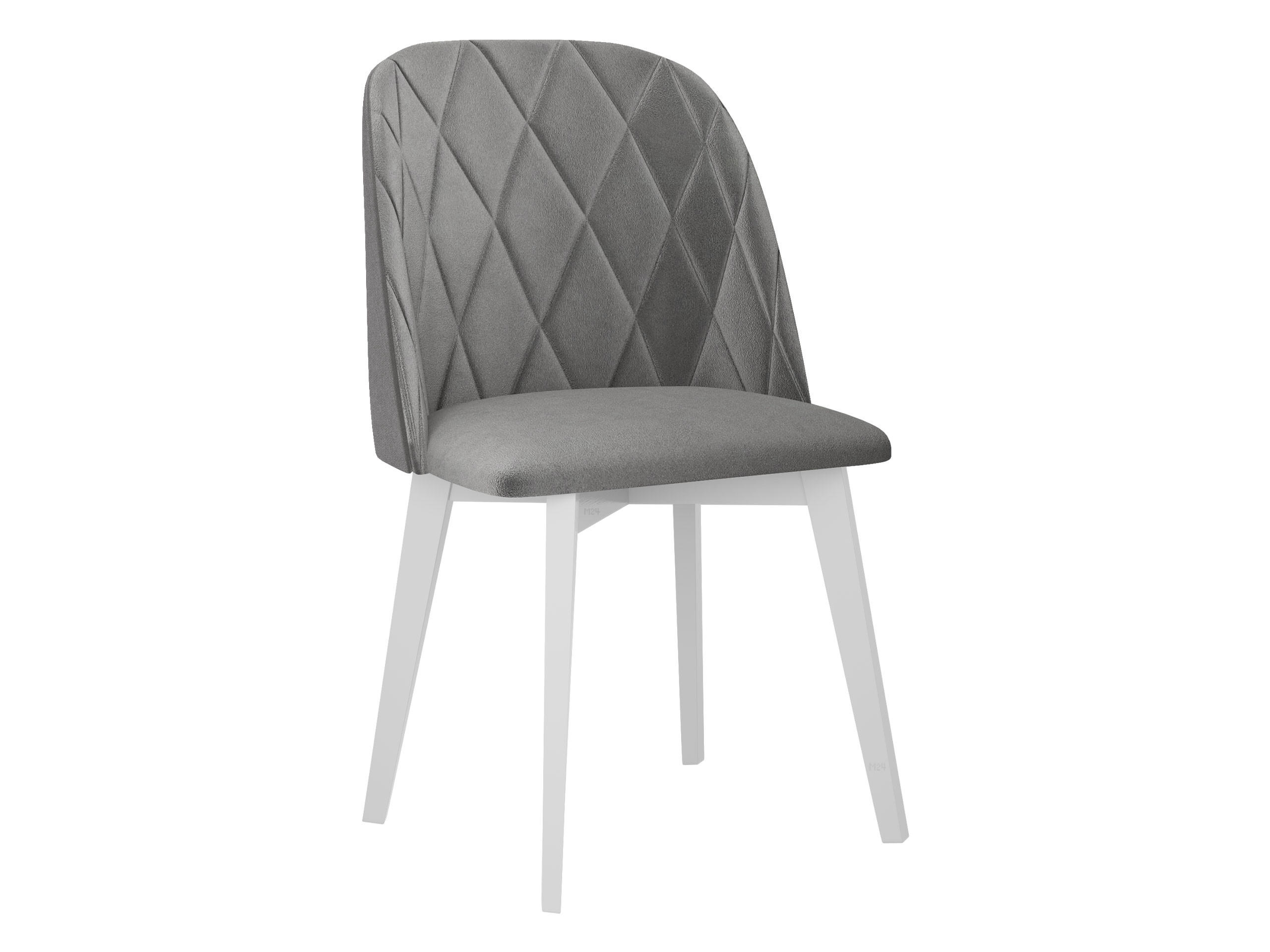 ESSZIMMERSTUHL Monti III Pik Raute - Hellgrau/Weiß, Holz/Textil (48/83/55cm) - MIRJAN24