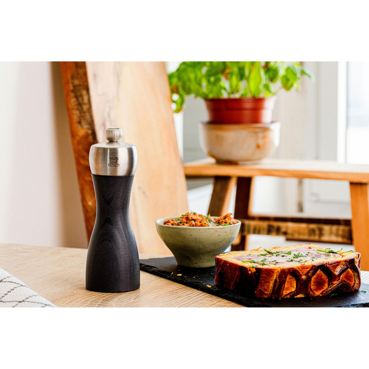 PFEFFERMÜHLE Fidji 15cm Buchenholz Graphit Stahlmahlwerk - Grau, Holz (5.2/15/5.2cm) - PEUGEOT