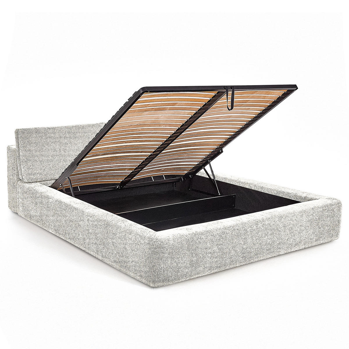 POLSTERBETT - Creme, Textil (180/200cm) - home24