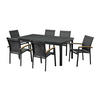 GARTENESSGRUPPE im Set - 6 -Sitzer - Aluminium - anthrazitgrau - NAURU - Anthrazit, Metall - Vente-Unique