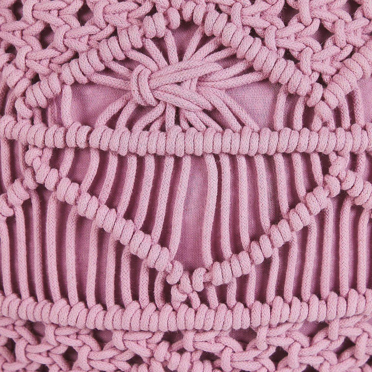POUF Rosa 40/40/40 cm Kayseri - Pink, Naturmaterialien/Textil (40/40/40cm) - Beliani