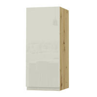 HÄNGESCHRANK Florence W2/30 Eiche Artisan / RAL 1013 perlweiß HG 30 / 32,5 / 72cm - Türanschlag links - Weiß Hochglanz/Eiche Artisan, Holz/Holzwerkstoff (30/72/32.5cm) - Feldmann-Wohnen