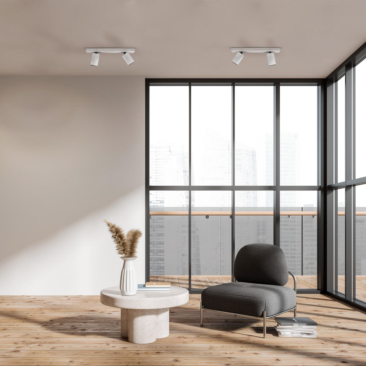 STRAHLER Timo Sq - Weiß, Metall (9/5.7/12.7cm) - Paco Home