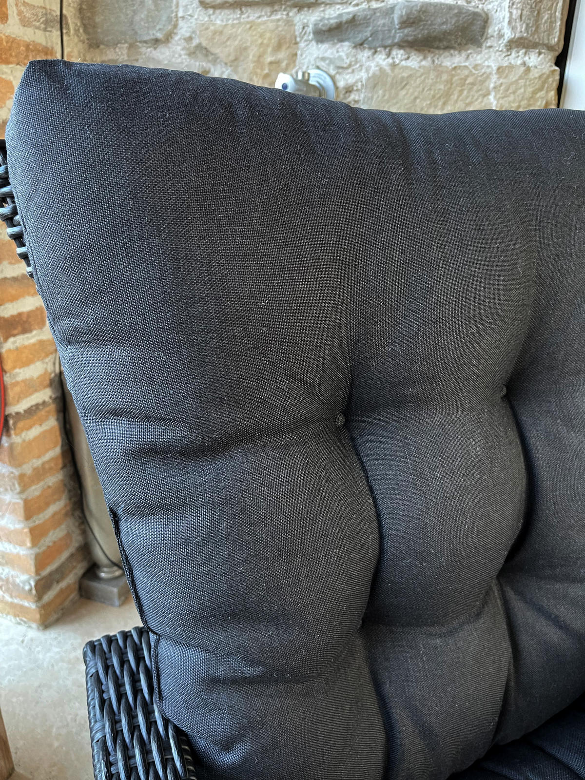 SITZKISSEN Hochlehner 48x113 cm Anthrazit - Grau, Textil (48/8/113cm) - QUICK STAR