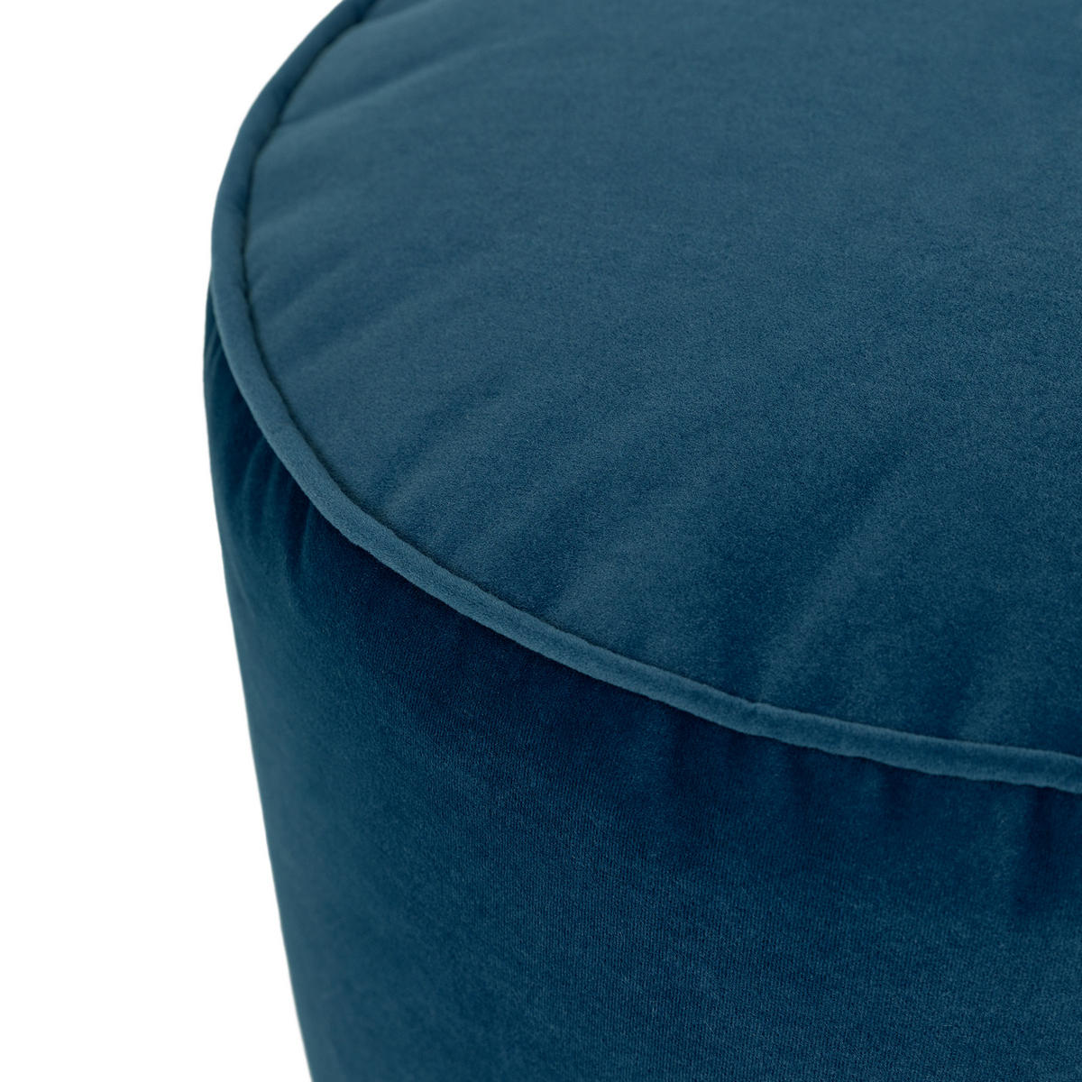 SITZPOUF Rund Milano - Blau, Textil (55/35/55cm) - icon