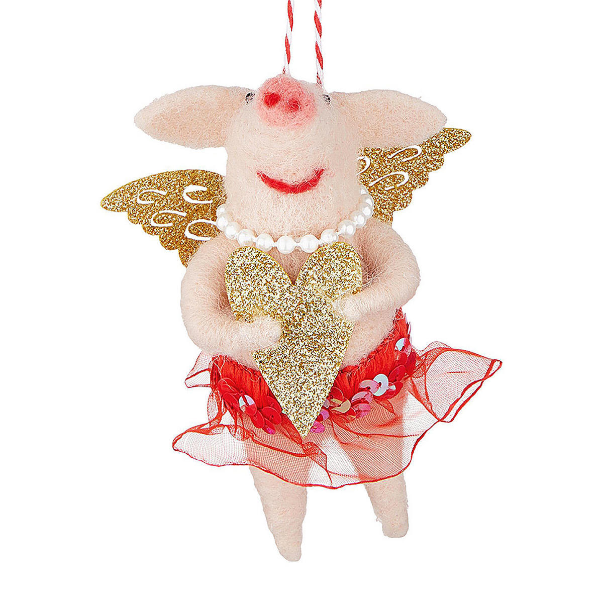 BAUMANHÄNGER Hang On Schwein - Hellrosa, Textil (4/12/5cm) - Butlers