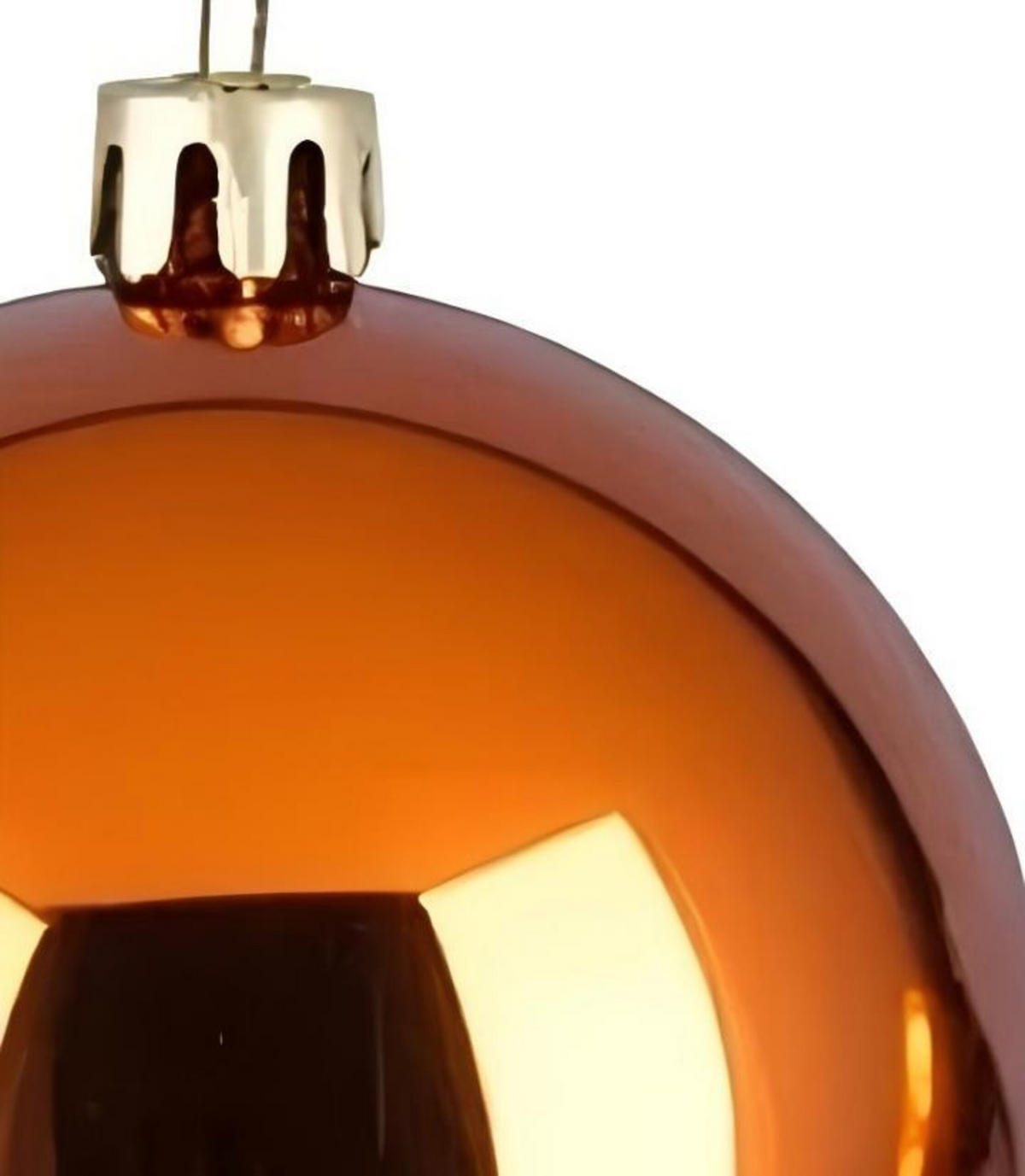 100XWEIHNACHTSKUGELN - Orange, Kunststoff (6/7/6cm) - Relaxdays