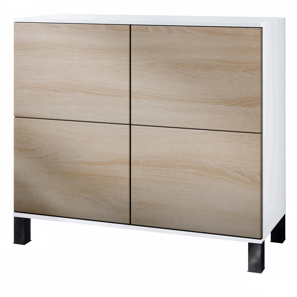 KOMMODE Rova Eiche sägerau - Eiche San Remo, Holzwerkstoff (92.5/84.5/35cm) - Vladon