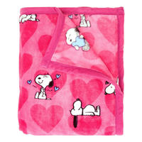 FLEECEDECKE Peanuts Amore - Pink, Kunststoff (130/170cm) - Butlers