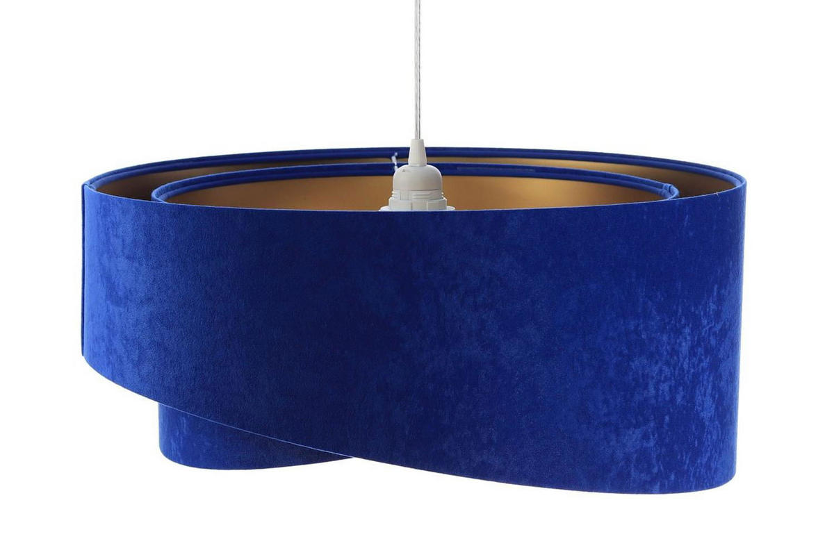 HÄNGELEUCHTE Blau 50/23 cm - Goldfarben, Kunststoff (50/1.3/23cm) - ONZENO