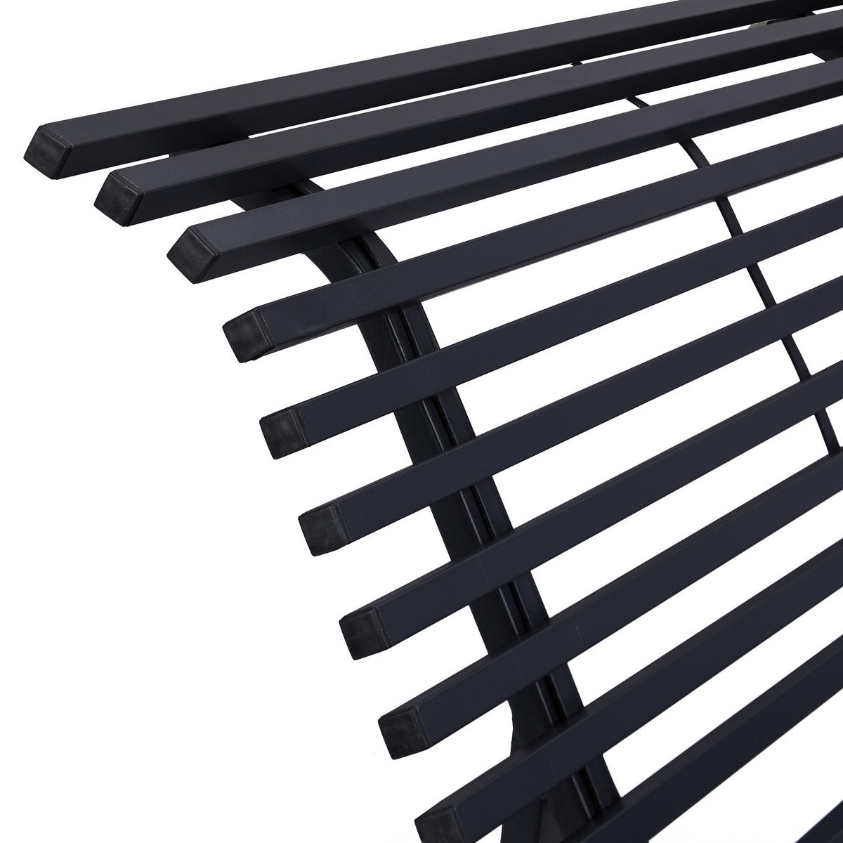 GARTENBANK - Anthrazit, Metall (130/79/75cm) - Relaxdays
