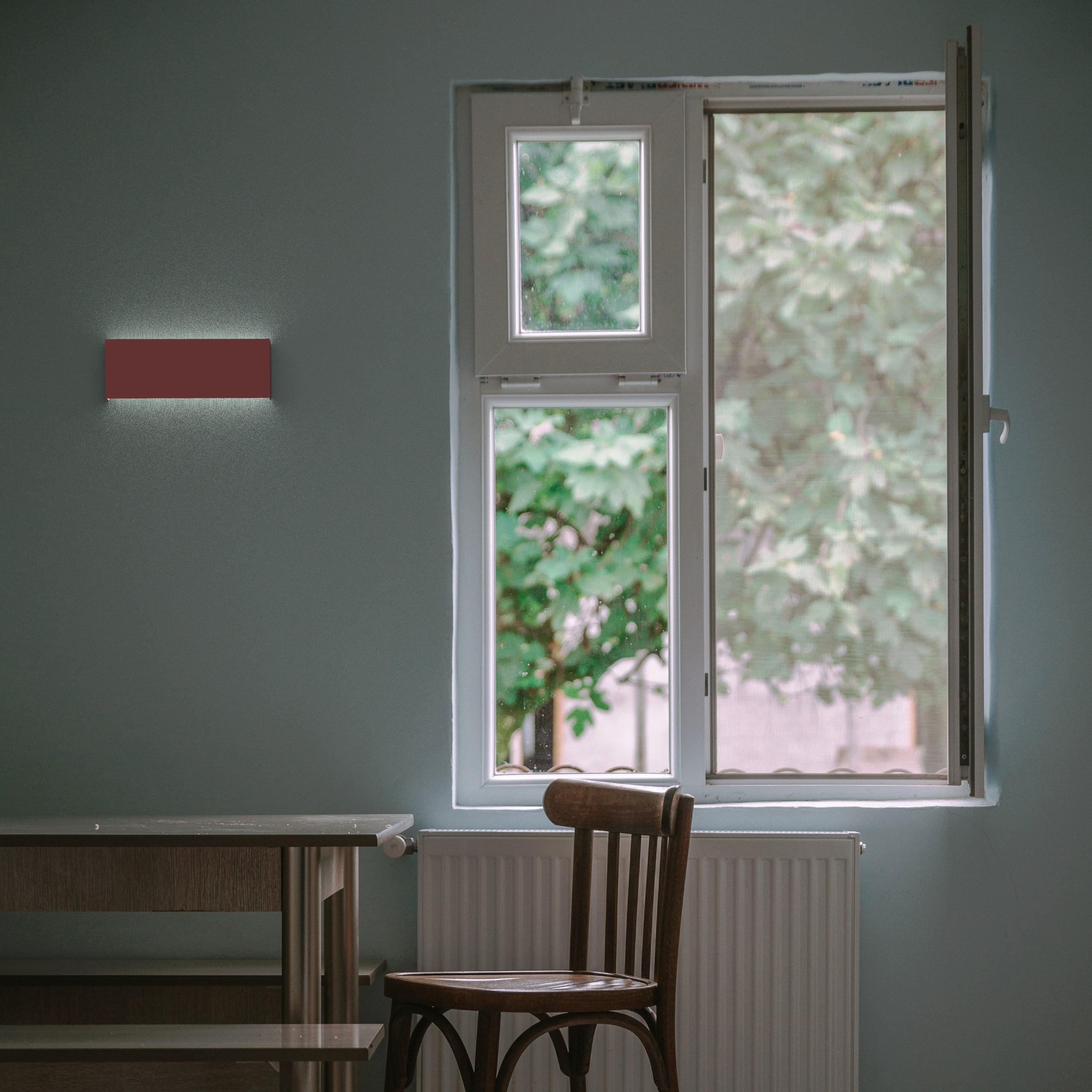 LED-WANDLEUCHTE - Rot, Metall (29/11/3.6cm) - Lumicom