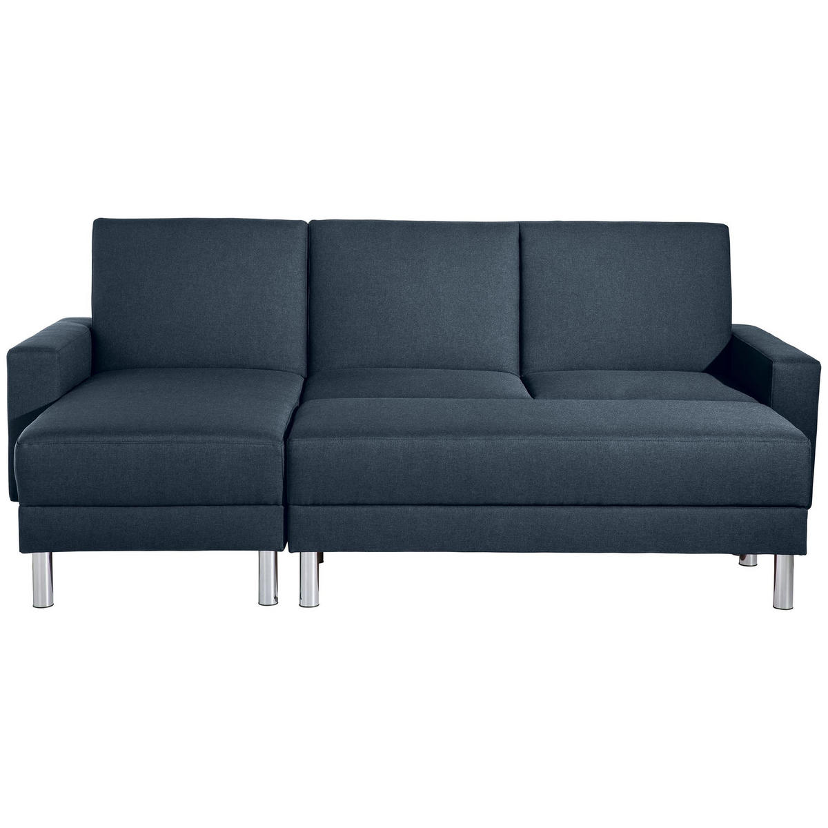 FUNKTIONSSOFA mit Hocker Katryna Flachgewebe blau - Blau, Kunststoff (144/92/230cm) - 58aufmkessel