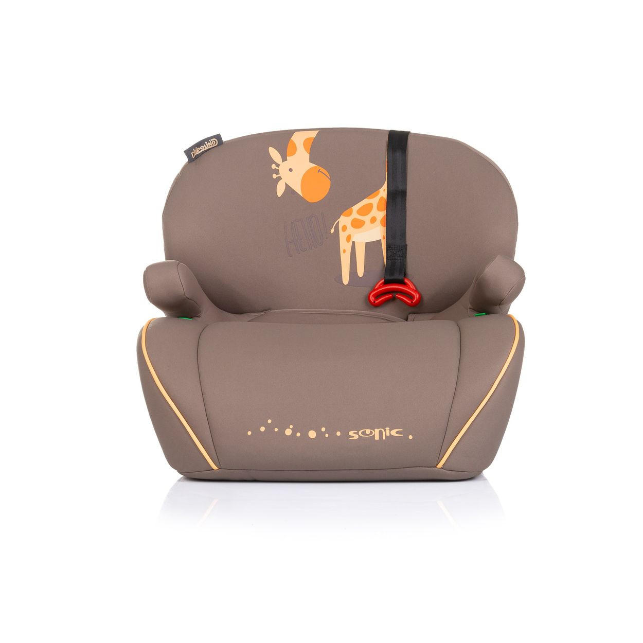 SITZERHÖHUNG Sonic Braun Isofix, i-Size, 125-150 cm, Armlehne - Braun, Kunststoff (44/38/49cm) - Chipolino