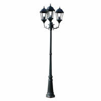 GARTENLATERNE 3-Flammig 230 Cm Dunkelgrün/Schwarz Aluminium - Grün, Metall (63/63/230cm) - vidaXL
