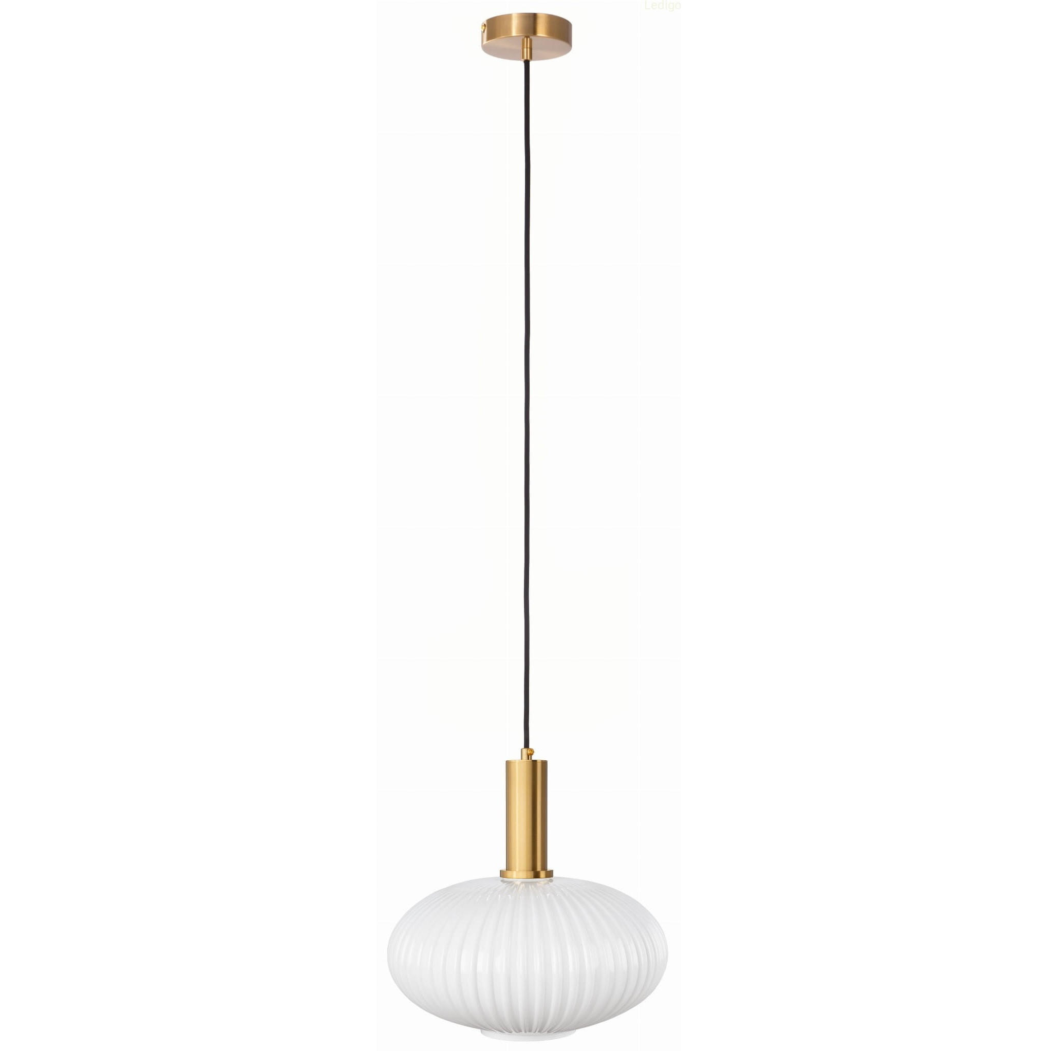 PENDELLEUCHTE Paris - Goldfarben/Schwarz, Glas/Metall (30/30/117cm) - kiki design