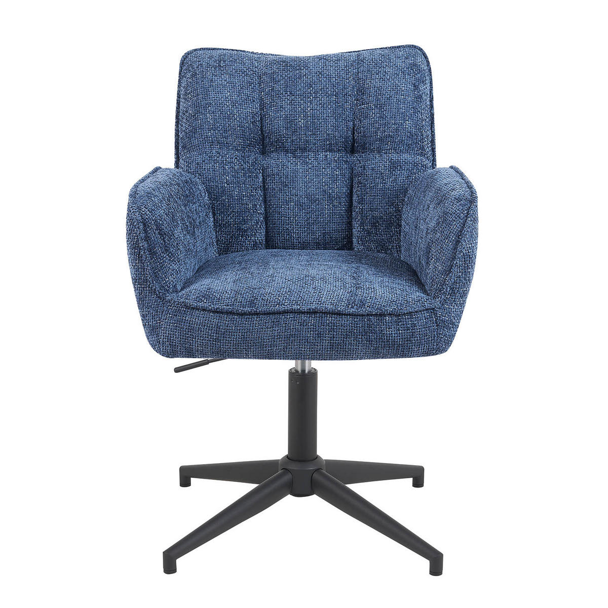 BÜROSTUHL Mika-Lea - Blau/Schwarz, Textil/Metall (59/81/66cm) - DUBI Möbel