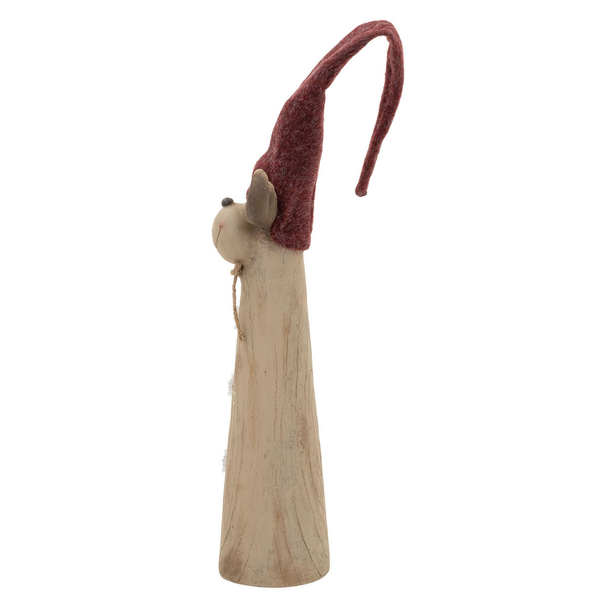 FIGURKA VÁNOČNÍHO SOBÍKA s LED osvětlením, vánoční dekorace do interiéru, výška nastavitelná 80–113 cm, hnědá, vzhled dřeva - hnědá, kámen (24/113/16cm) - ECD-Germany