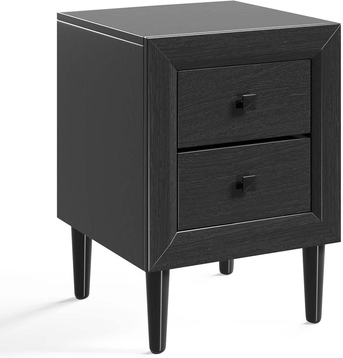 NACHTTISCH Schwarz(2er-Set) - Schwarz, Holz (40/55/40cm) - COSTWAY